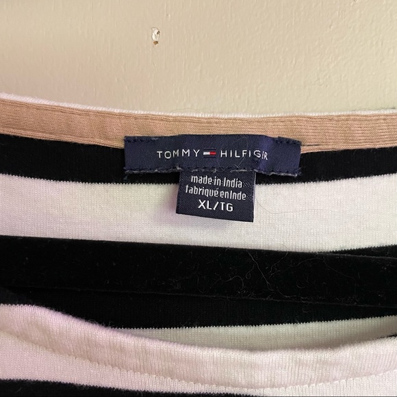 Striped Tommy Hilfiger 3/4 sleeve top - XL - 100% cotton - Picture 3 of 5